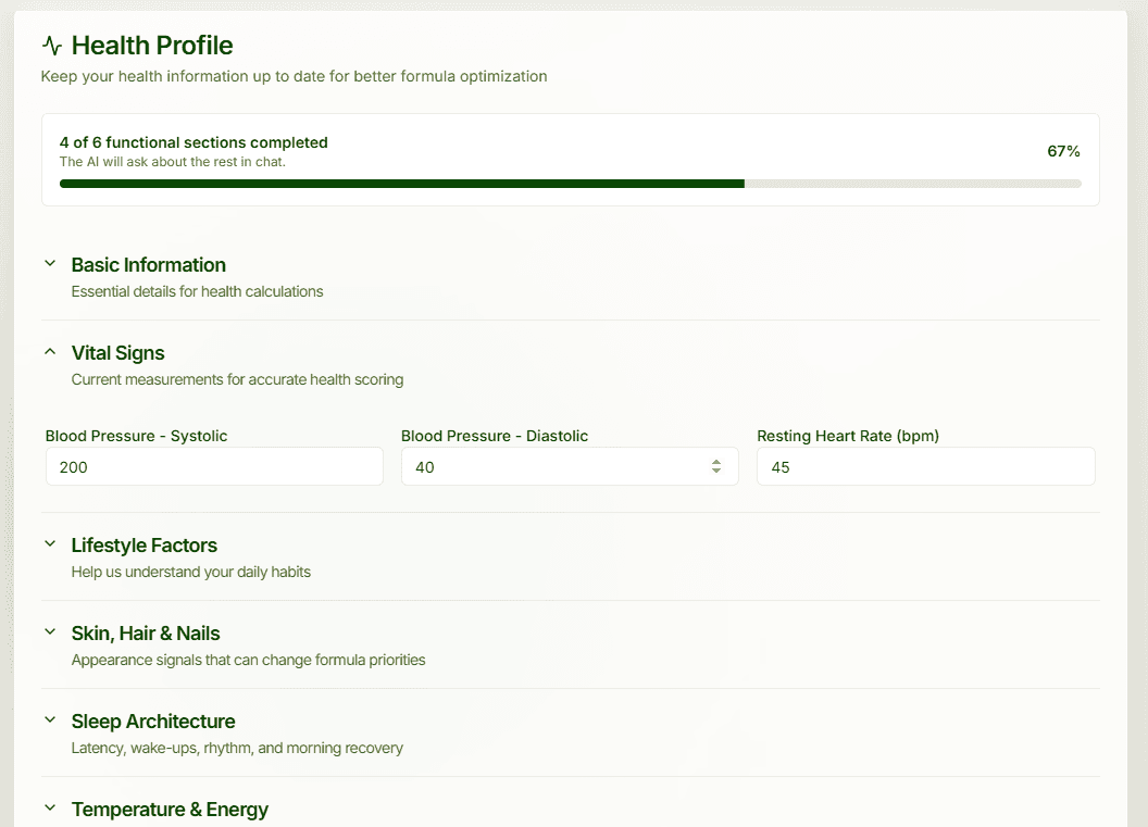 Unified Health Profile