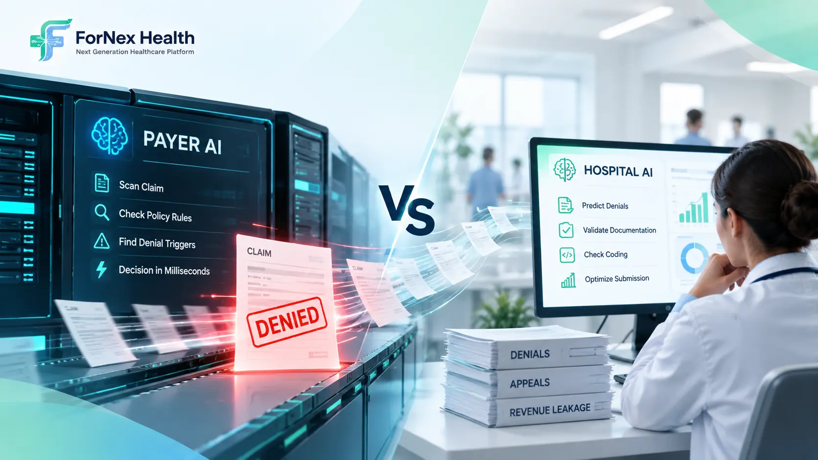Payer AI versus hospital AI in the fight against healthcare claim denials
